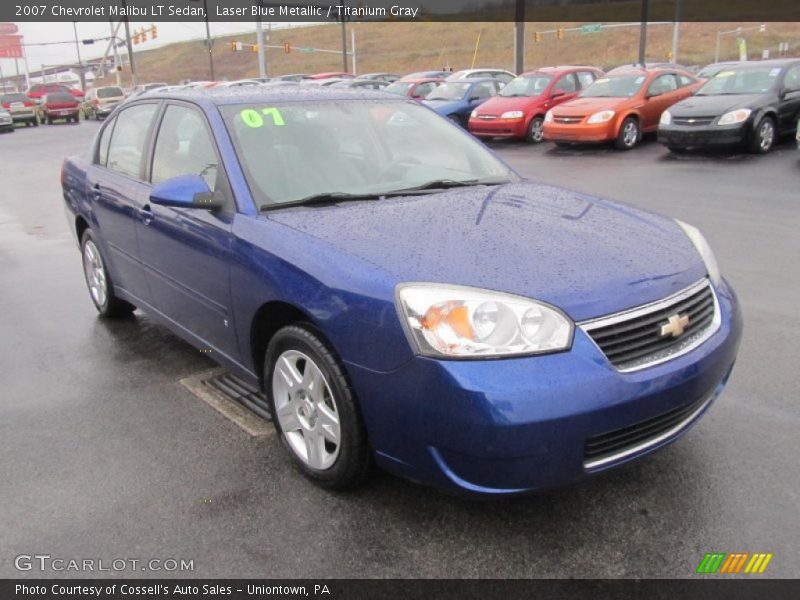 Laser Blue Metallic / Titanium Gray 2007 Chevrolet Malibu LT Sedan