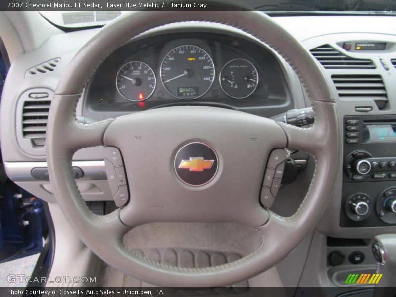 Laser Blue Metallic / Titanium Gray 2007 Chevrolet Malibu LT Sedan
