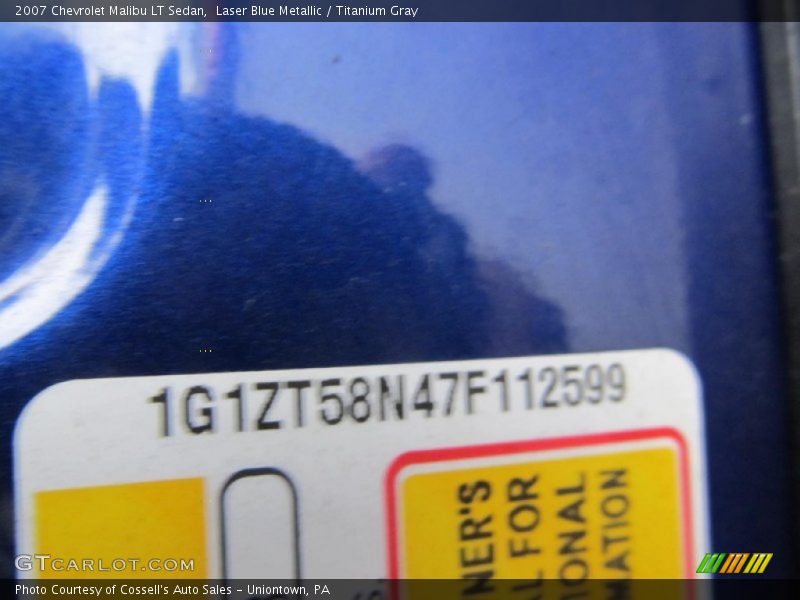 Laser Blue Metallic / Titanium Gray 2007 Chevrolet Malibu LT Sedan