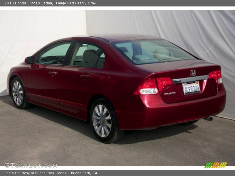 Tango Red Pearl / Gray 2010 Honda Civic EX Sedan