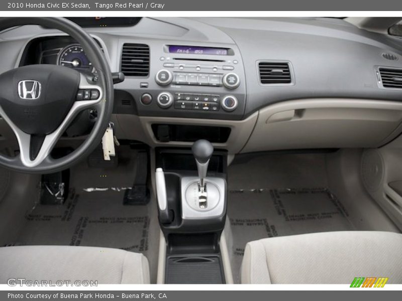 Tango Red Pearl / Gray 2010 Honda Civic EX Sedan