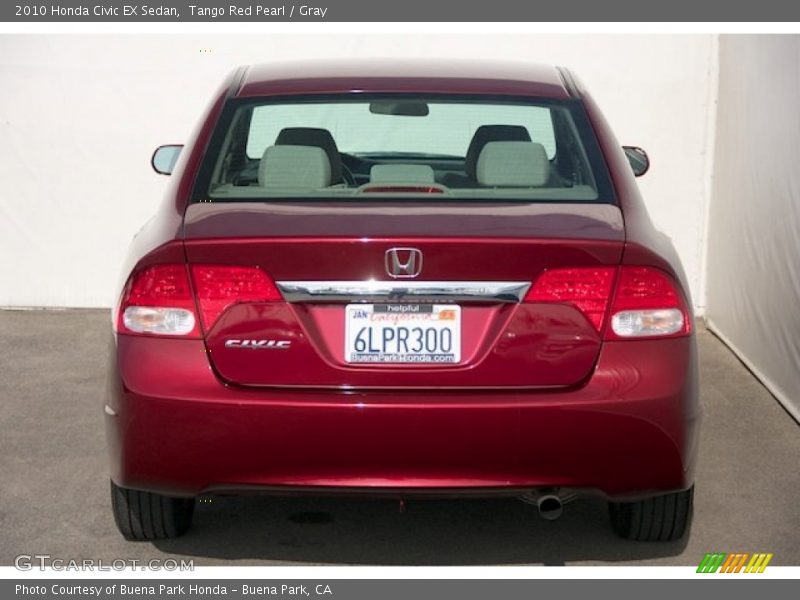 Tango Red Pearl / Gray 2010 Honda Civic EX Sedan
