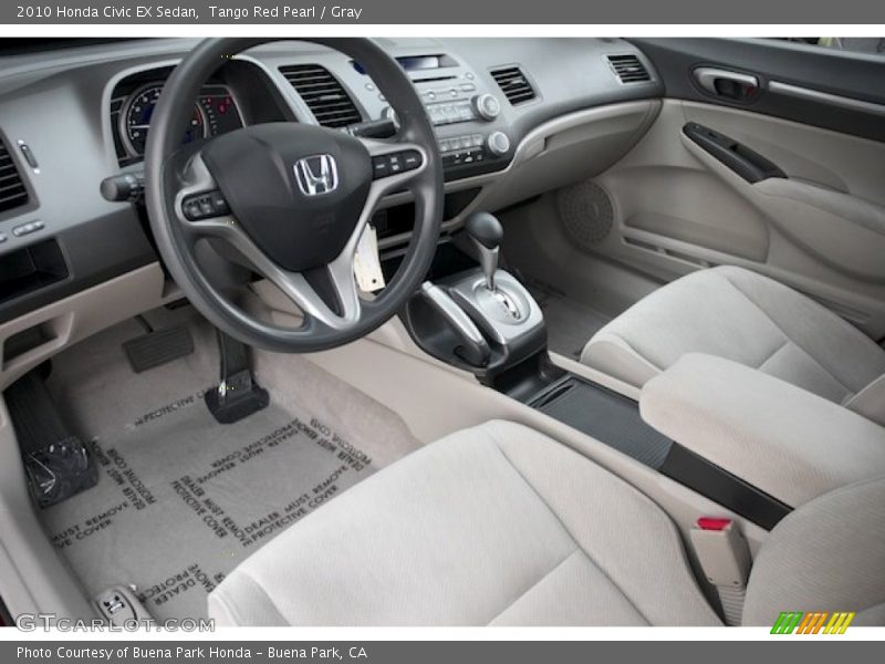 Tango Red Pearl / Gray 2010 Honda Civic EX Sedan