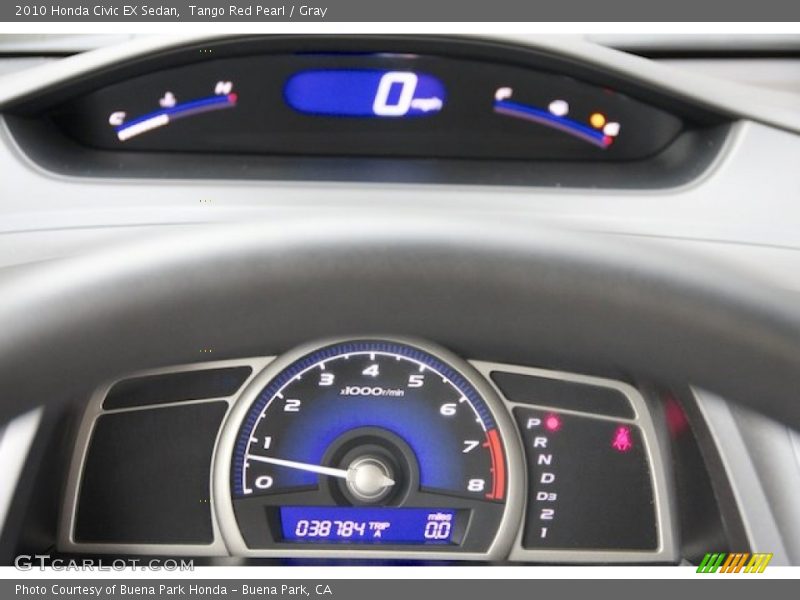 Tango Red Pearl / Gray 2010 Honda Civic EX Sedan
