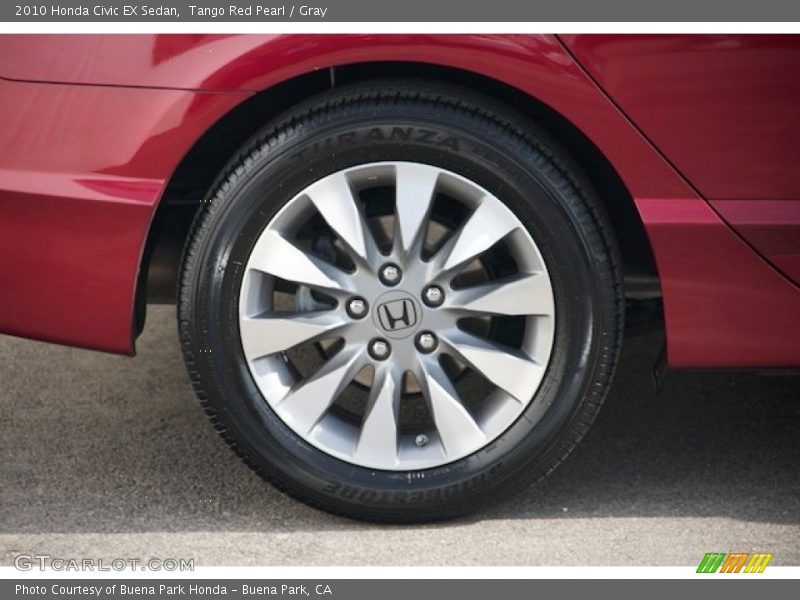 Tango Red Pearl / Gray 2010 Honda Civic EX Sedan
