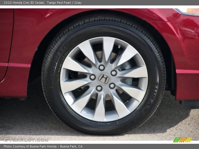Tango Red Pearl / Gray 2010 Honda Civic EX Sedan