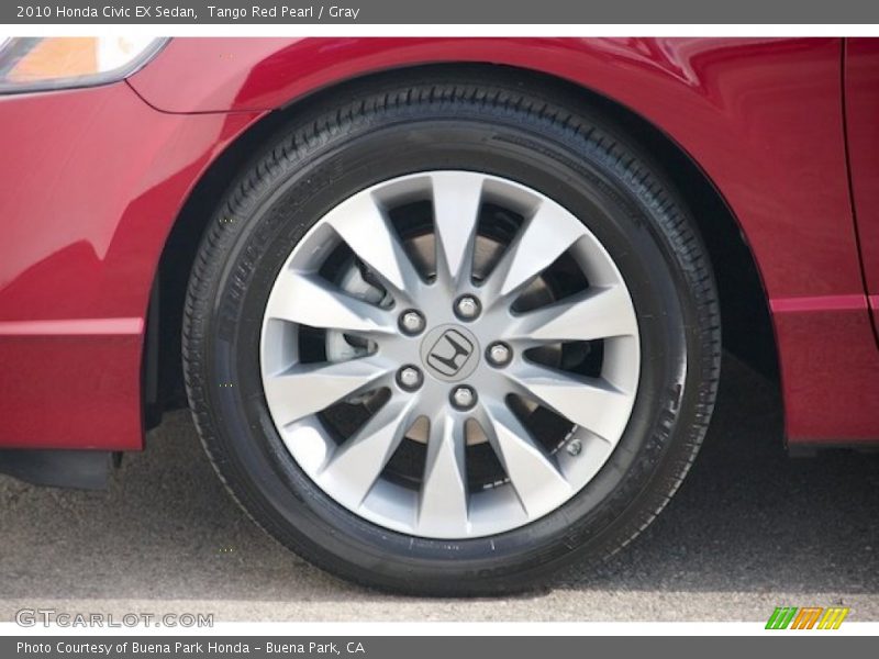 Tango Red Pearl / Gray 2010 Honda Civic EX Sedan
