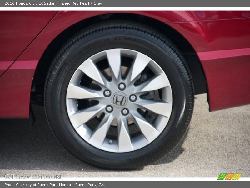 Tango Red Pearl / Gray 2010 Honda Civic EX Sedan