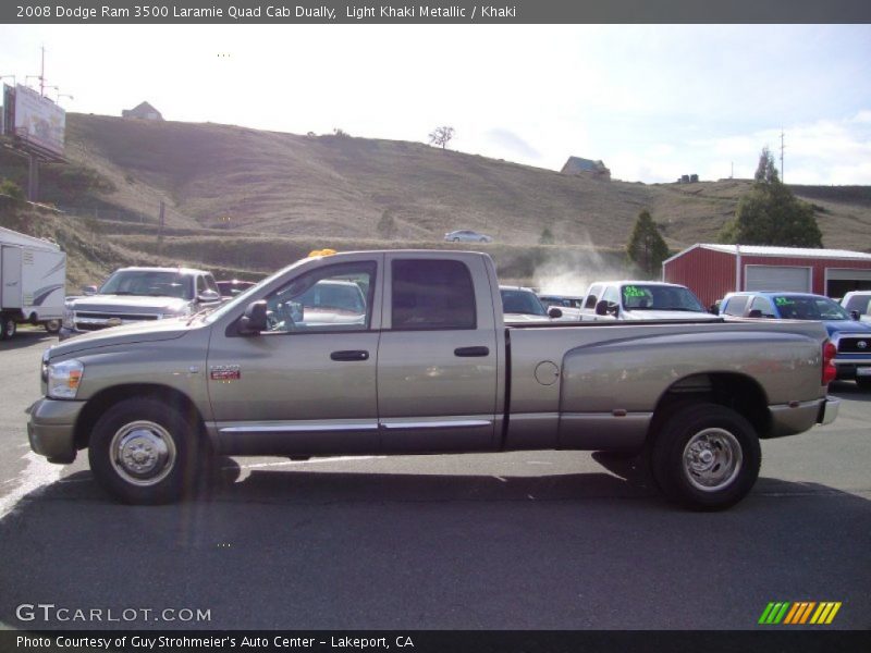 Light Khaki Metallic / Khaki 2008 Dodge Ram 3500 Laramie Quad Cab Dually