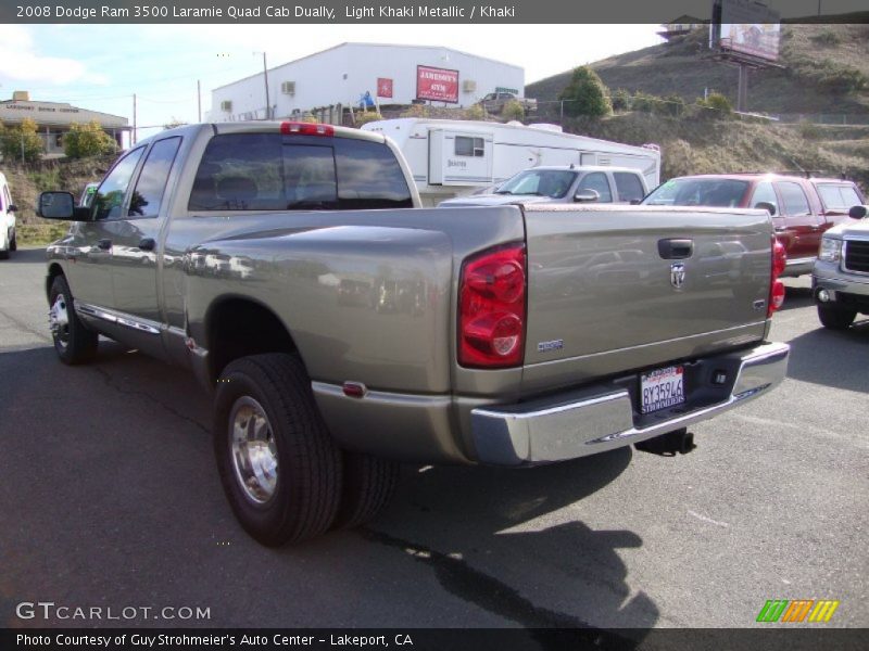 Light Khaki Metallic / Khaki 2008 Dodge Ram 3500 Laramie Quad Cab Dually