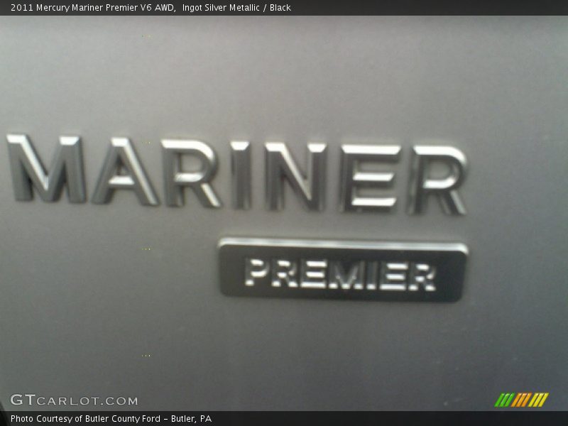 Ingot Silver Metallic / Black 2011 Mercury Mariner Premier V6 AWD
