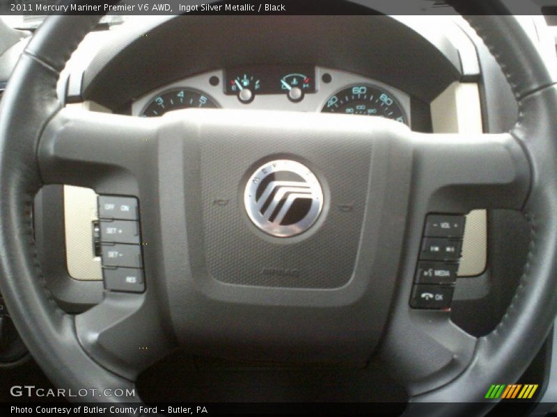 Ingot Silver Metallic / Black 2011 Mercury Mariner Premier V6 AWD