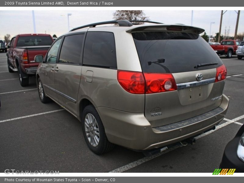 Desert Sand Mica / Taupe 2009 Toyota Sienna Limited AWD