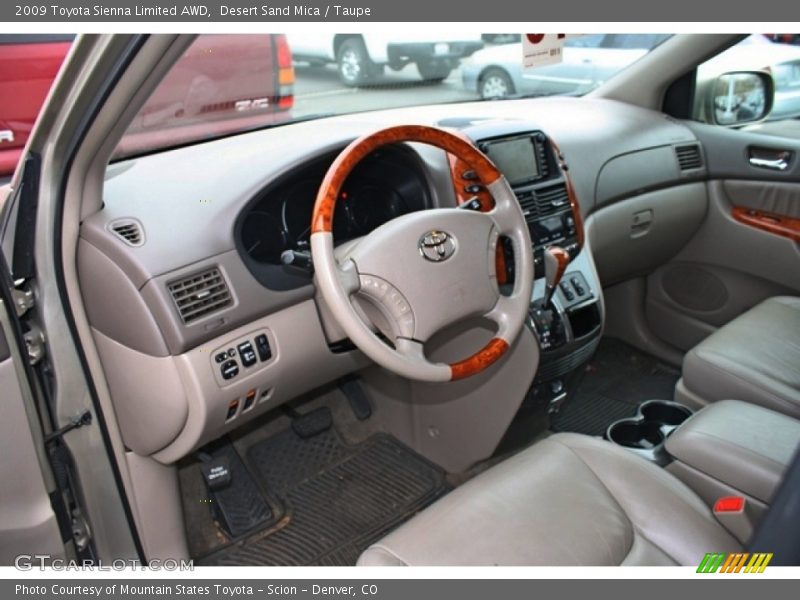 Desert Sand Mica / Taupe 2009 Toyota Sienna Limited AWD