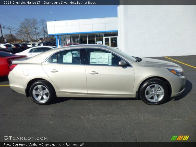 Champagne Silver Metallic / Jet Black 2013 Chevrolet Malibu LT