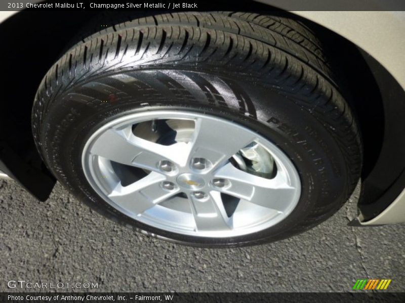 Champagne Silver Metallic / Jet Black 2013 Chevrolet Malibu LT