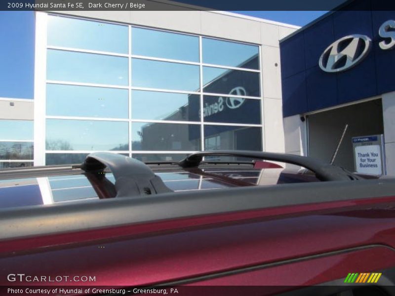 Dark Cherry / Beige 2009 Hyundai Santa Fe SE