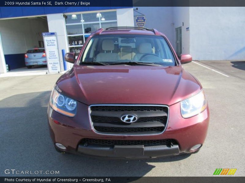 Dark Cherry / Beige 2009 Hyundai Santa Fe SE