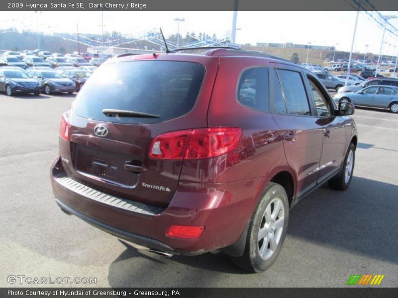 Dark Cherry / Beige 2009 Hyundai Santa Fe SE