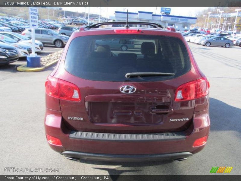 Dark Cherry / Beige 2009 Hyundai Santa Fe SE