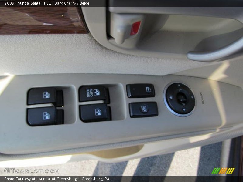 Dark Cherry / Beige 2009 Hyundai Santa Fe SE