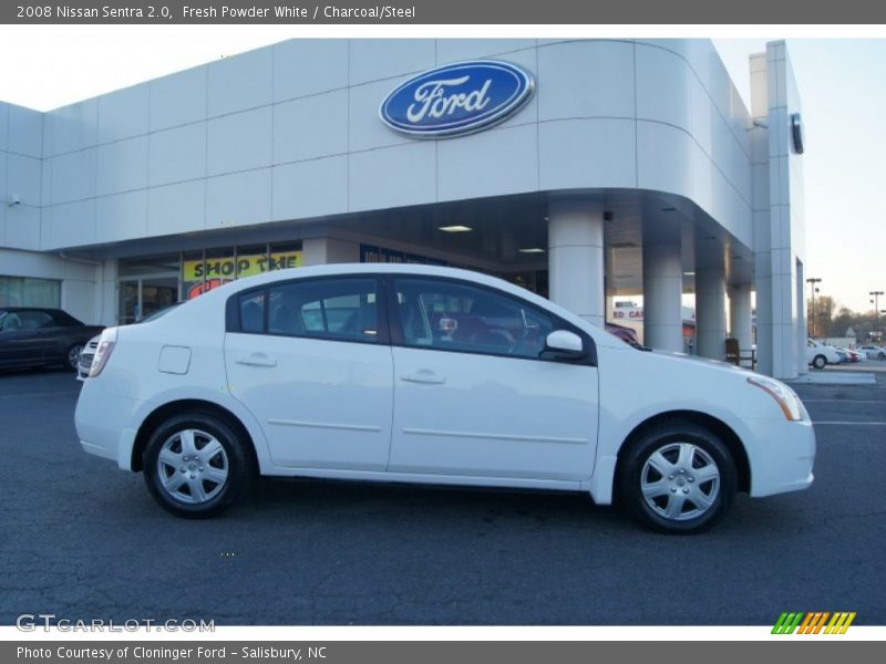 Fresh Powder White / Charcoal/Steel 2008 Nissan Sentra 2.0