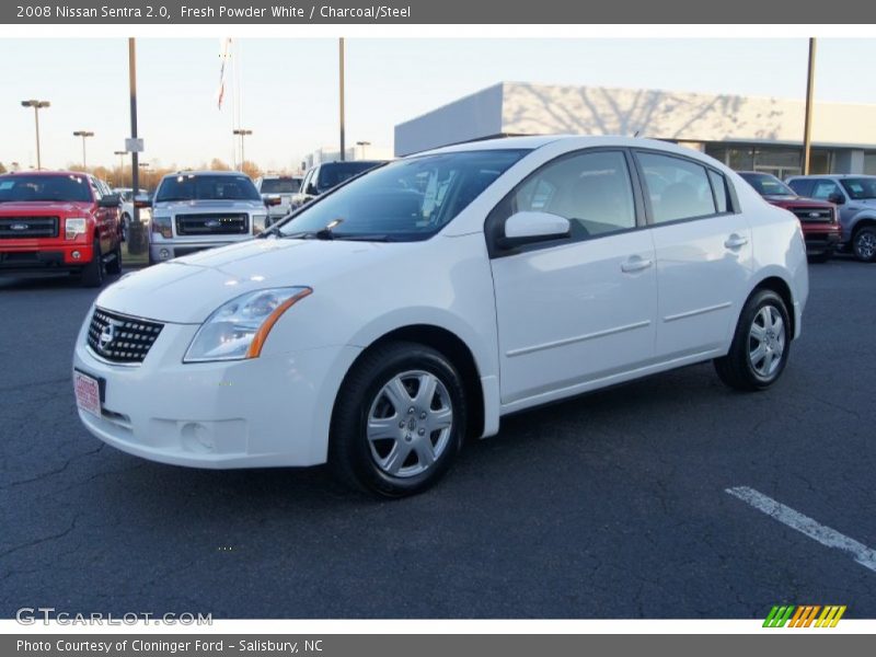Fresh Powder White / Charcoal/Steel 2008 Nissan Sentra 2.0
