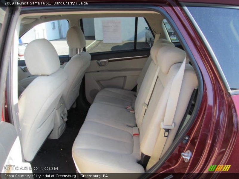 Dark Cherry / Beige 2009 Hyundai Santa Fe SE