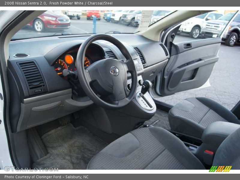 Fresh Powder White / Charcoal/Steel 2008 Nissan Sentra 2.0