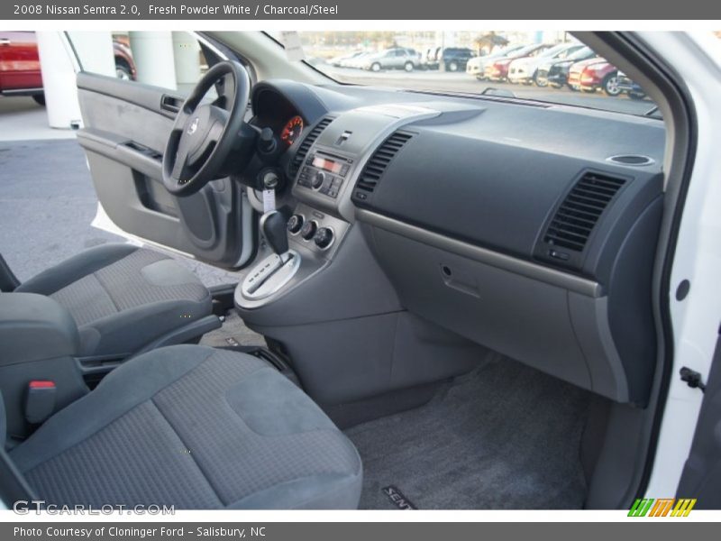 Fresh Powder White / Charcoal/Steel 2008 Nissan Sentra 2.0