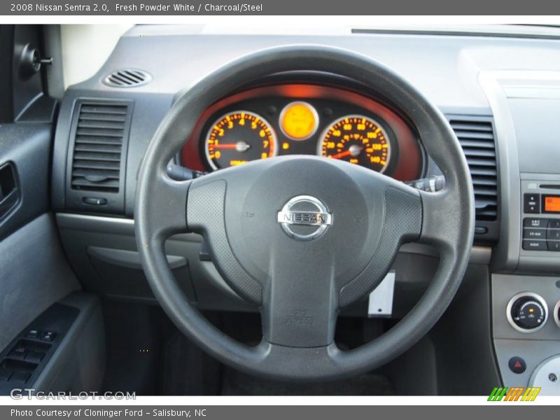 Fresh Powder White / Charcoal/Steel 2008 Nissan Sentra 2.0