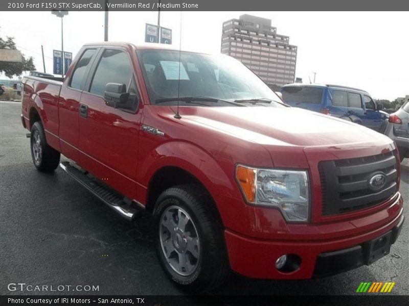 Vermillion Red / Medium Stone 2010 Ford F150 STX SuperCab