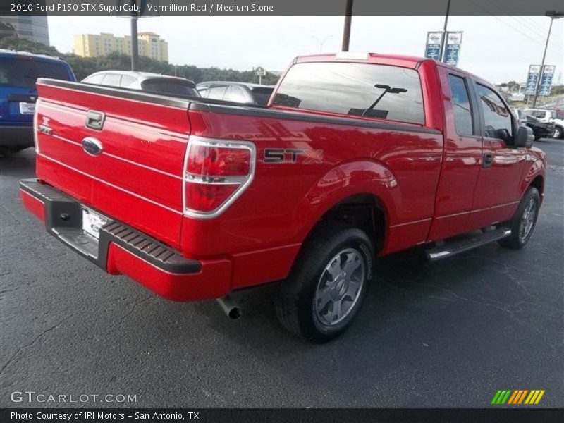 Vermillion Red / Medium Stone 2010 Ford F150 STX SuperCab