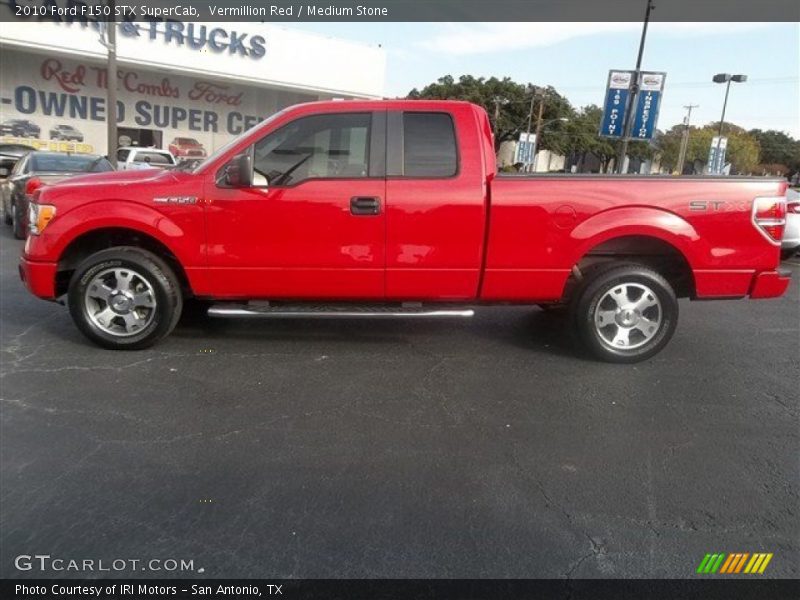 Vermillion Red / Medium Stone 2010 Ford F150 STX SuperCab