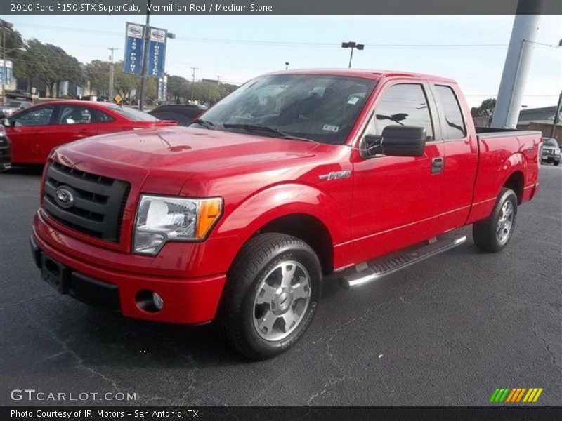 Vermillion Red / Medium Stone 2010 Ford F150 STX SuperCab