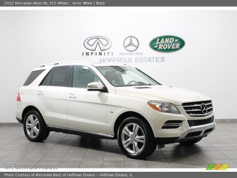 Arctic White / Black 2012 Mercedes-Benz ML 350 4Matic