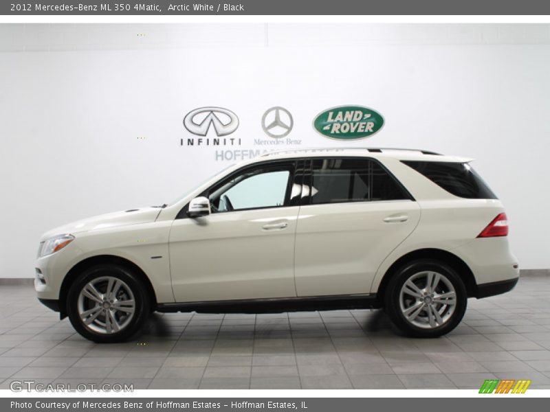 Arctic White / Black 2012 Mercedes-Benz ML 350 4Matic