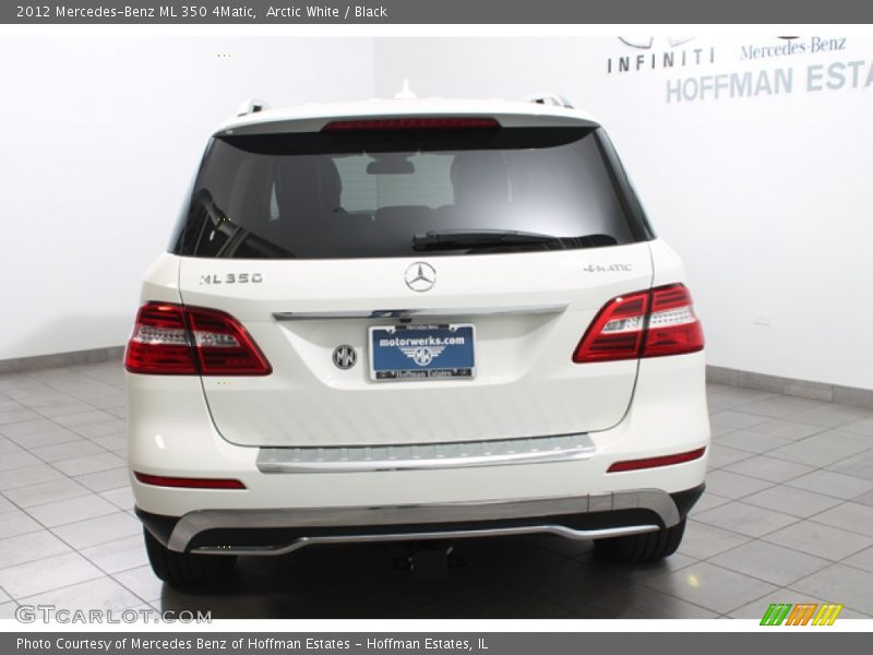 Arctic White / Black 2012 Mercedes-Benz ML 350 4Matic