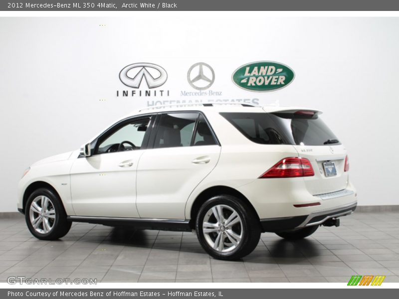 Arctic White / Black 2012 Mercedes-Benz ML 350 4Matic