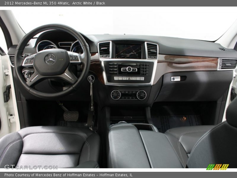 Arctic White / Black 2012 Mercedes-Benz ML 350 4Matic