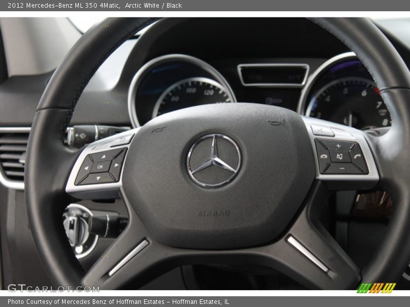 Arctic White / Black 2012 Mercedes-Benz ML 350 4Matic