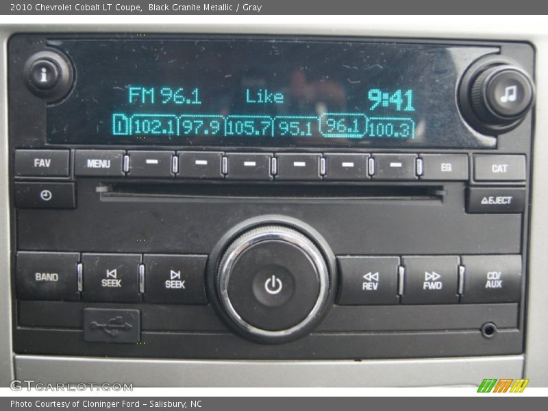 Audio System of 2010 Cobalt LT Coupe