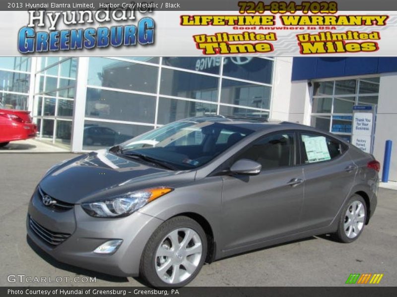 Harbor Gray Metallic / Black 2013 Hyundai Elantra Limited
