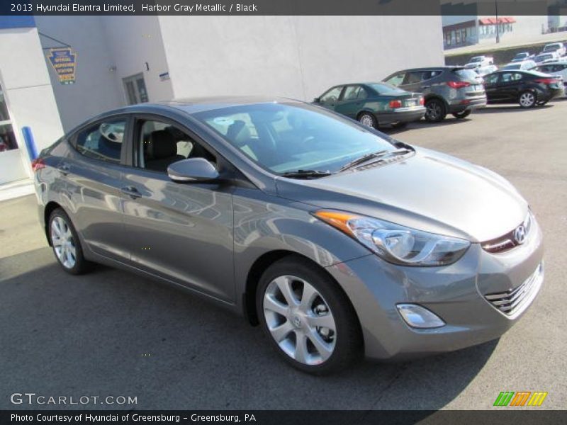 Harbor Gray Metallic / Black 2013 Hyundai Elantra Limited