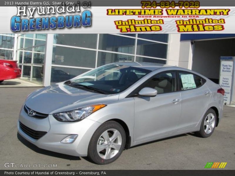 Silver / Gray 2013 Hyundai Elantra GLS