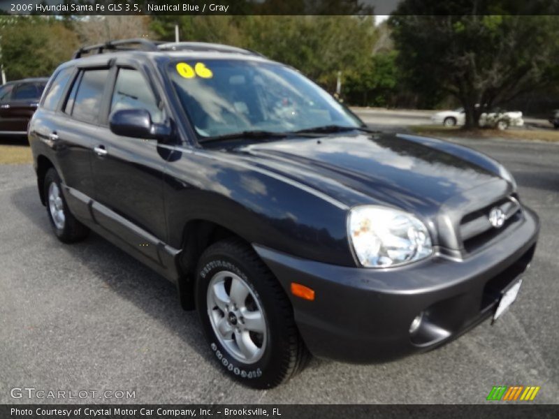 Nautical Blue / Gray 2006 Hyundai Santa Fe GLS 3.5