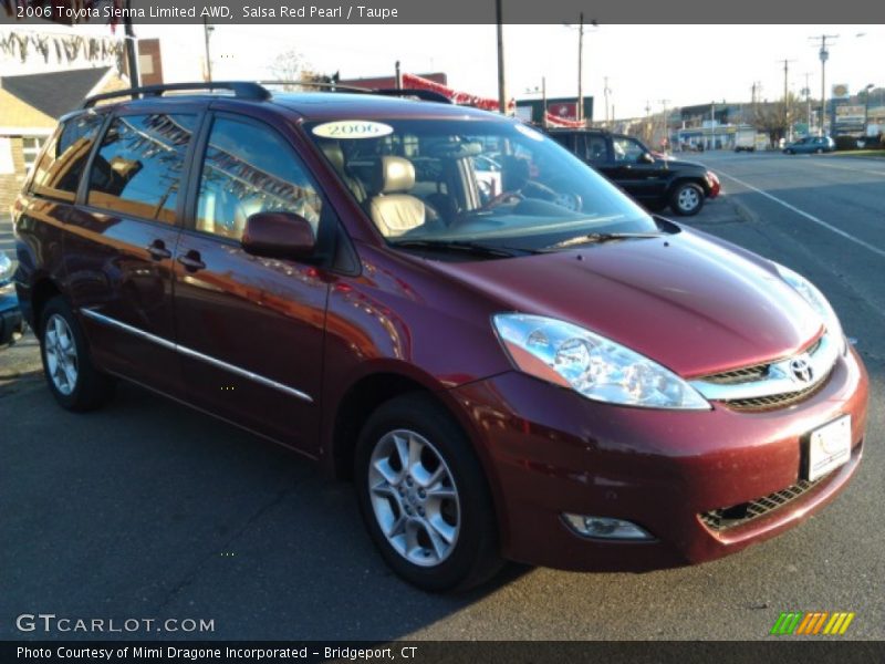 Salsa Red Pearl / Taupe 2006 Toyota Sienna Limited AWD