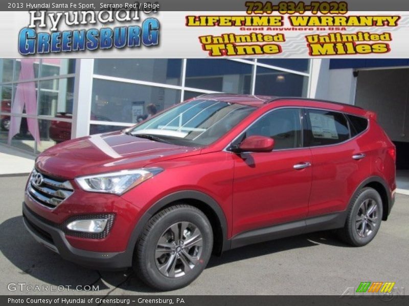 Serrano Red / Beige 2013 Hyundai Santa Fe Sport