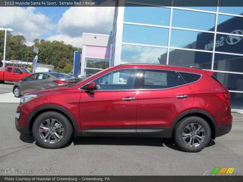 Serrano Red / Beige 2013 Hyundai Santa Fe Sport