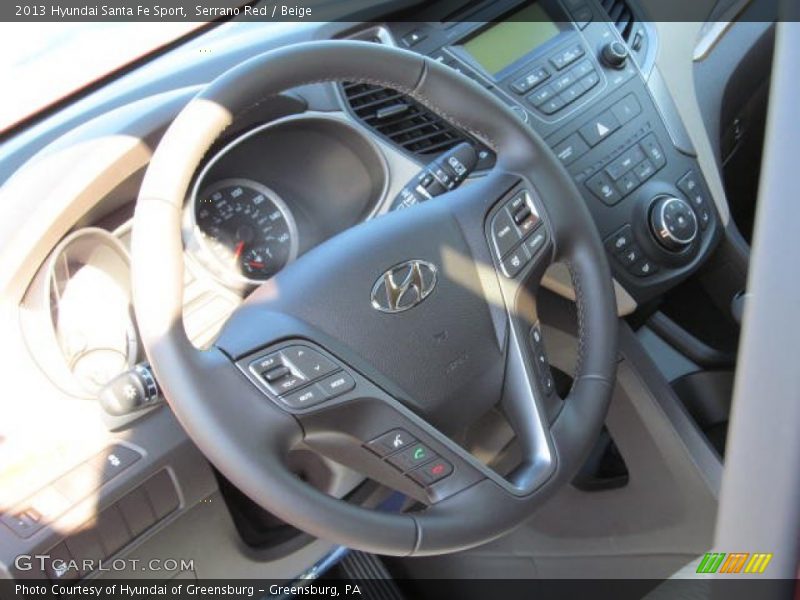 Serrano Red / Beige 2013 Hyundai Santa Fe Sport